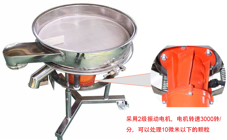 高頻篩特點：框體加高可防止?jié){液往外飛濺；加擋料板可加快排料，提高篩分效率